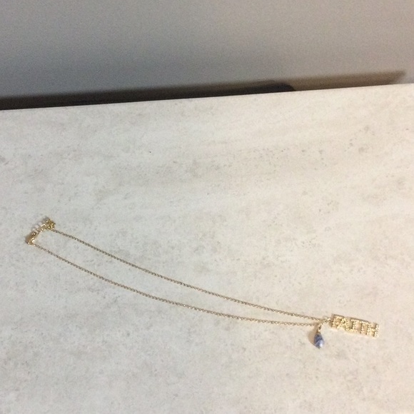 FINAL NWT Panacea gold FAITH 9.5” necklace - Picture 3 of 7